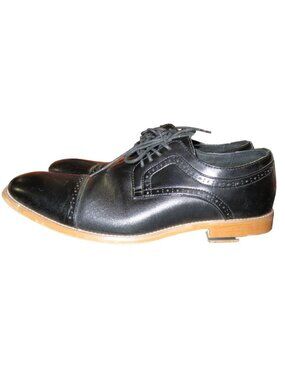 Stacey Adams Black Dickinson Leather Oxford Dress Shoes size 10.5 used but cared